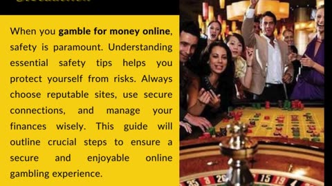 Essential Safety Tips When You Gamble for Money Online