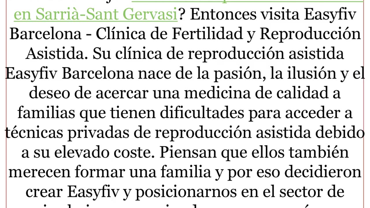 Consigue la mejor Clínica de reproducción asistida en Sarrià-Sant Gervasi