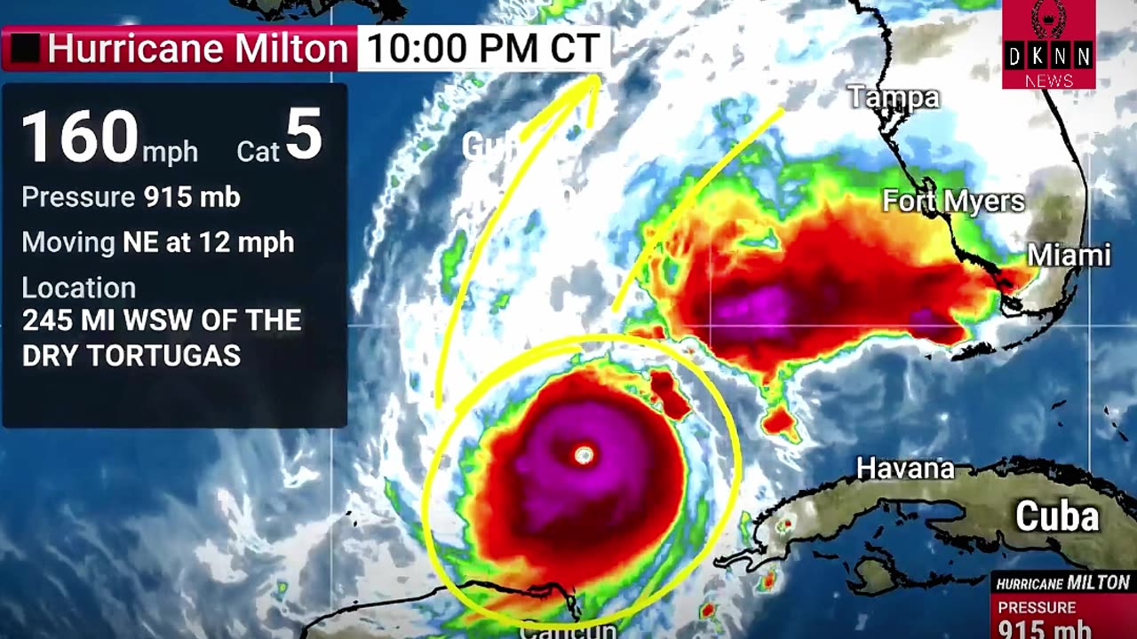 MAJOR HURRICANE MILTON BEARS DOWN ON FLORIDA