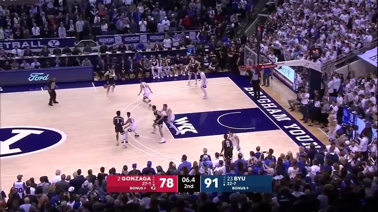 #2 Gonzaga vs #23 BYU Highlights 2020 College Basketball