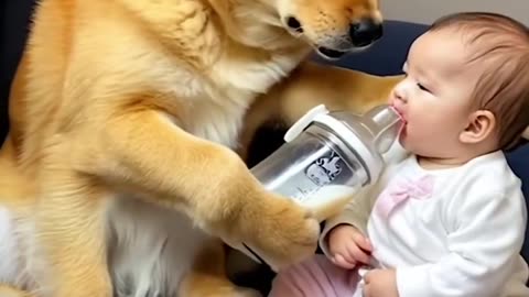 Most caring Dog 😘😘🥰🥰