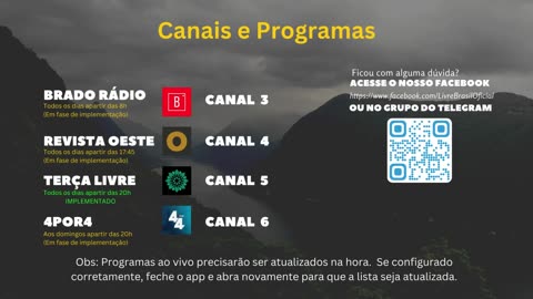 canais e programas