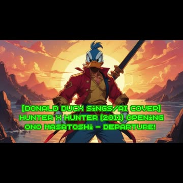 [Donald Duck sings/AI Cover] Hunter x Hunter (2011) ハンター×ハンター Opening Ono Masatoshi - departure!