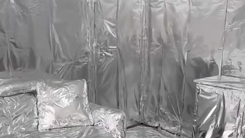 Covering House In Foil