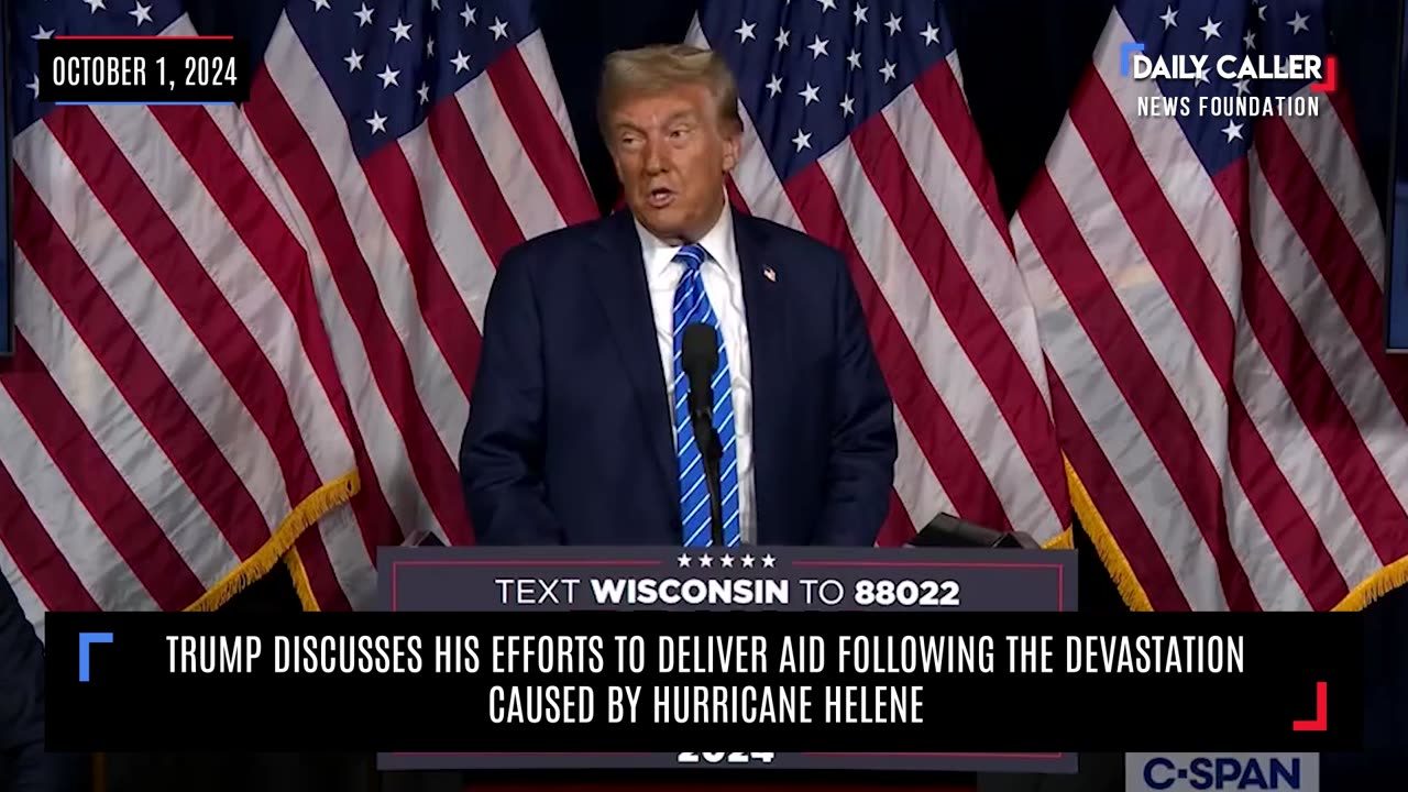 Trump Discusses His Efforts To Deliver Aid Following The Devastation Caused By Hurricane Helene