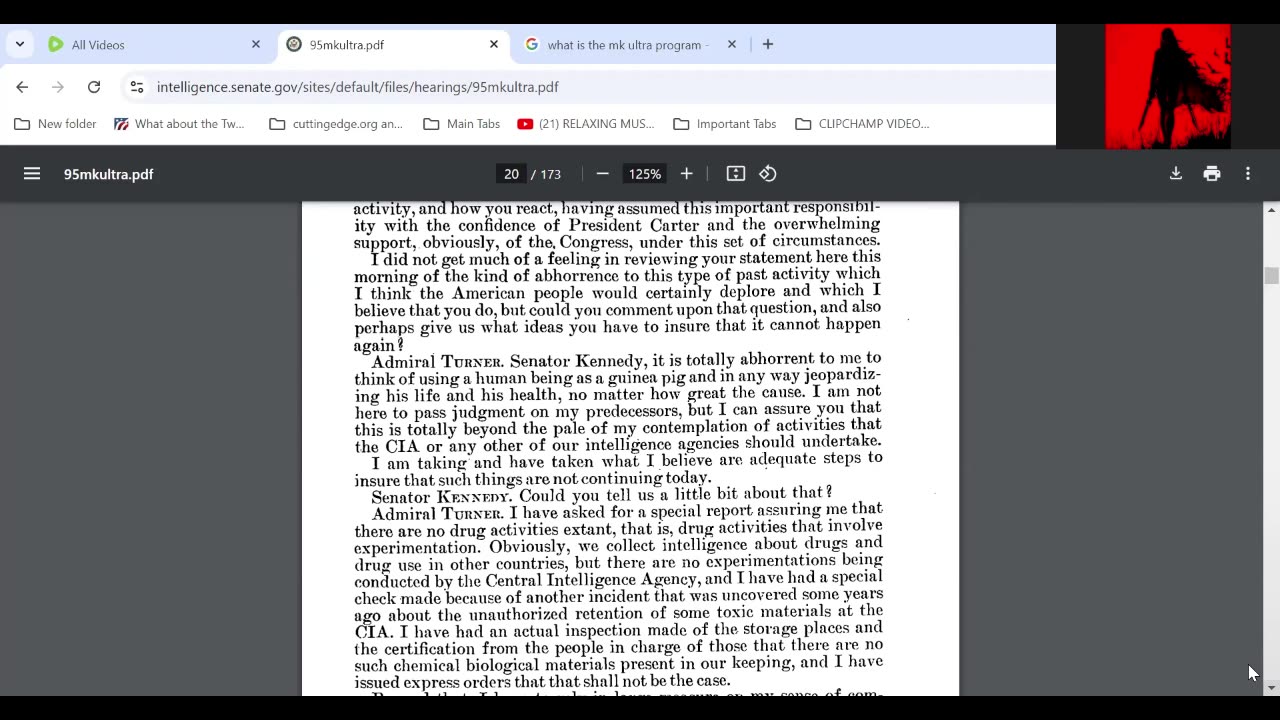 THE MK ULTRA PROGRAM AND WHAT DID CONGRESS KNOW? EPISODE