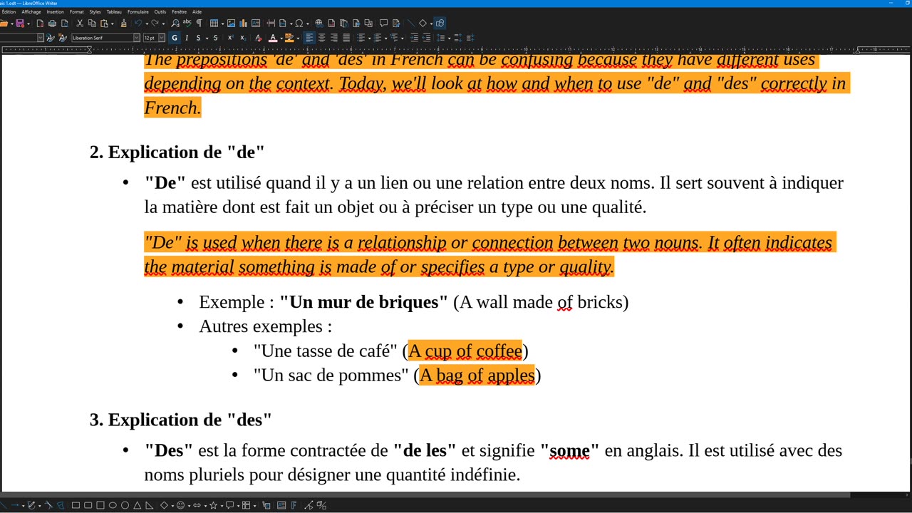 French 39 Understanding 'De' and 'Des' Of Something vs Some