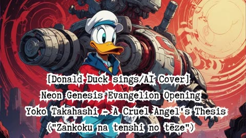 # 1 Evangelion OP Donald Duck AI COVER [TV Asahi Ranks Top Anime Songs] #gigguk