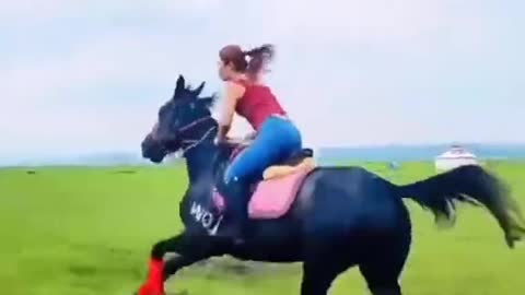 Beautiful horse riding