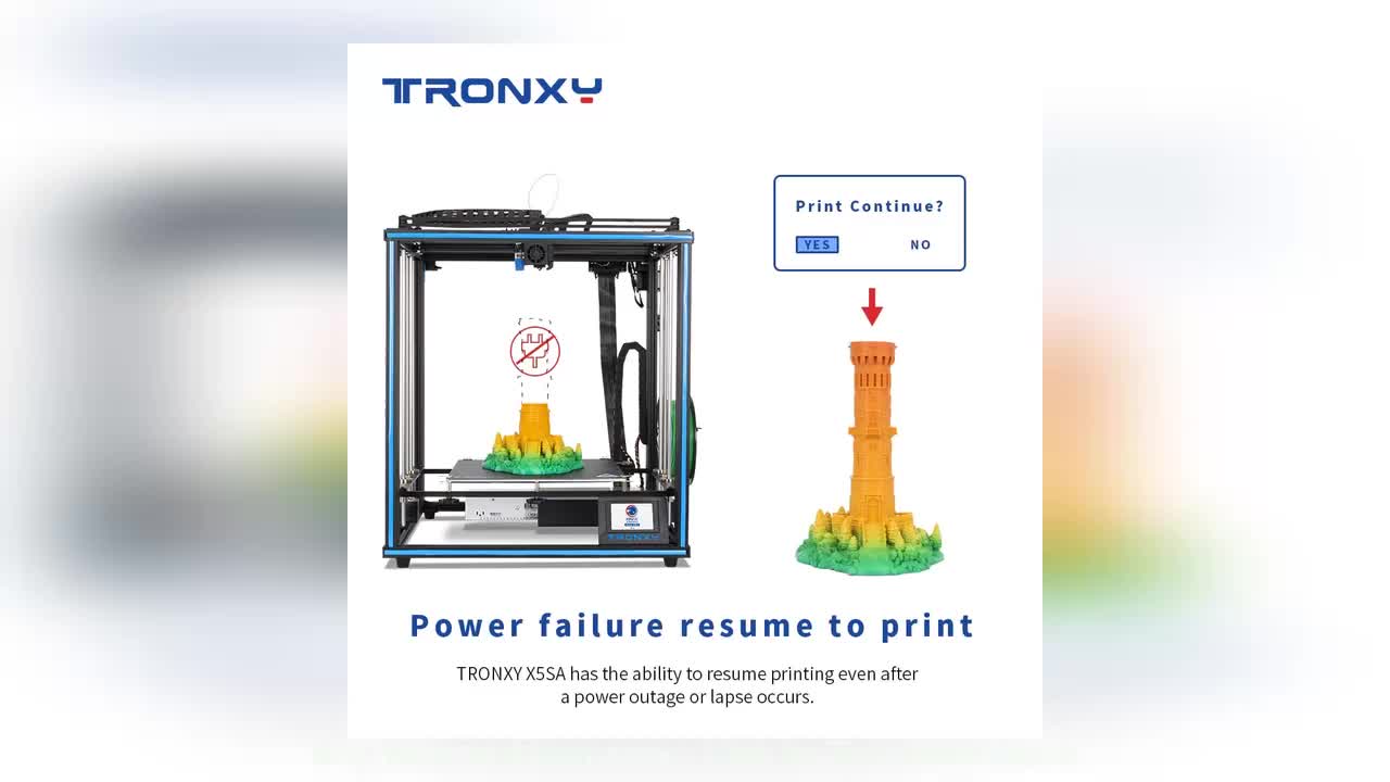 ☄️ TRONXY Newest 3D printers X5SA machine High Accuracy Auto level Version build 330x330x400 DIY