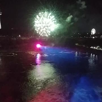 Fireworks over Niagara Falls