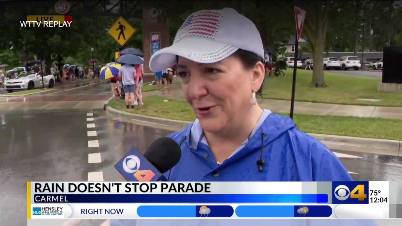 July 4, 2024 - Carmel, Indiana Independence Day Parade Goes On Despite Rain