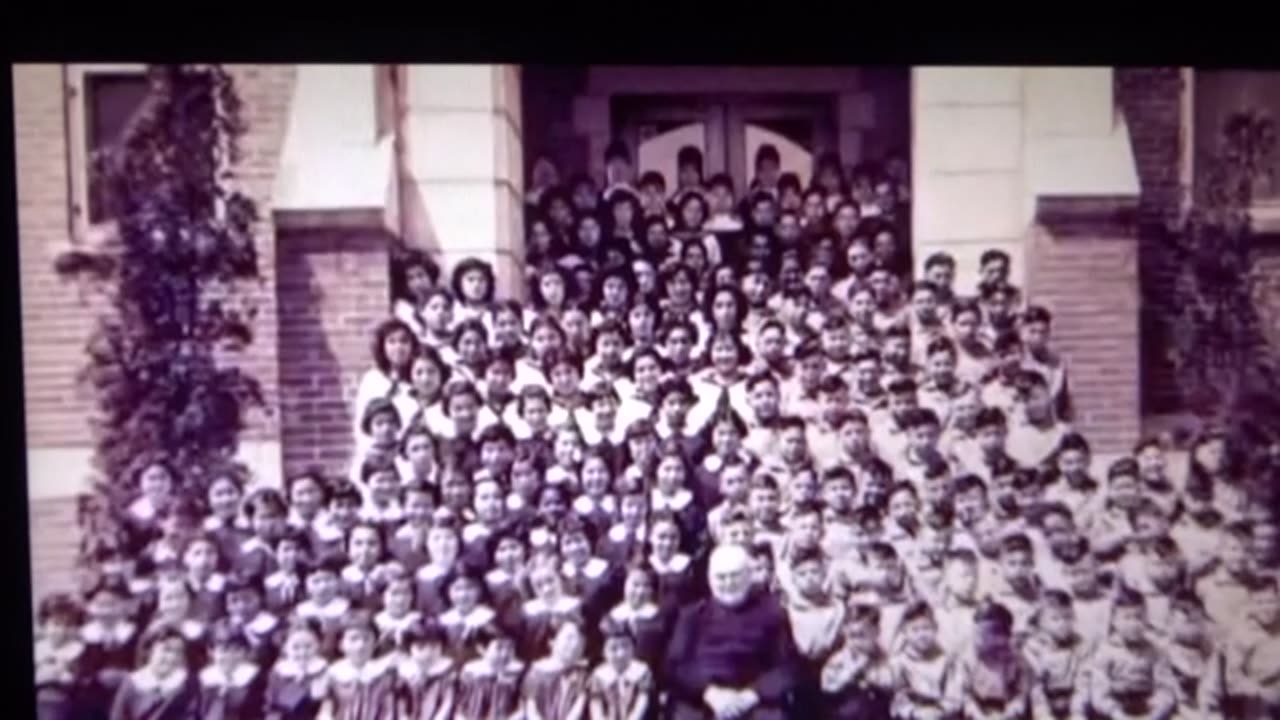 Tribute to the 215 murdered children by the Catholics / Pope