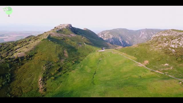 aerial view of mountainous hd