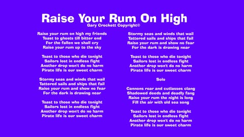 Raise Your Rum On High Song