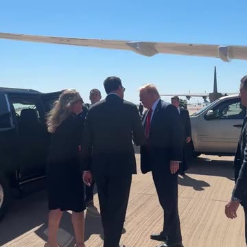 President Donald J. Trump arrives in Midland, TX