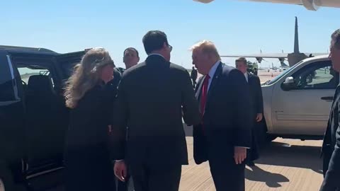 President Donald J. Trump arrives in Midland, TX