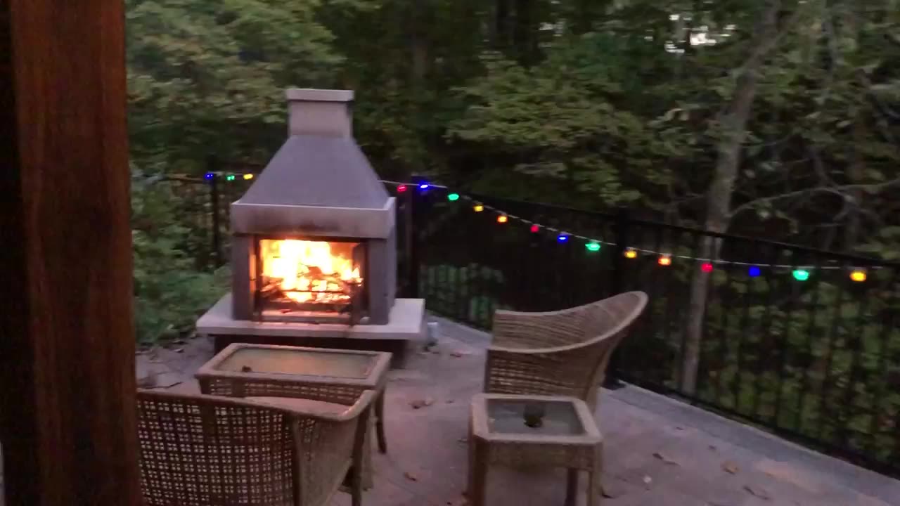 October 17, 2019 - My Outdoor Fireplace Just Before Dusk