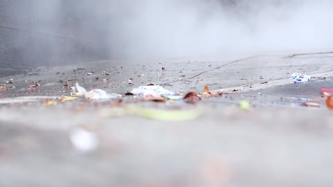 Footage Of Morning Street Clean