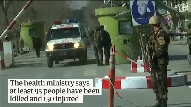 Aftermath of fatal Kabul ambulance blast