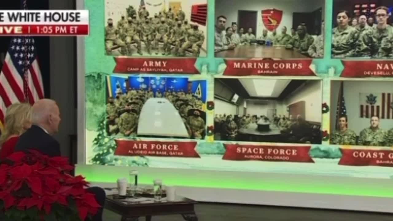 Wow. Biden's New Dog Starts Licking Its Balls During Christmas Message to Troops