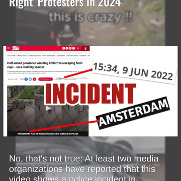 Fact Check: Video Does NOT Show UK Police Chasing One Of '100 Far-Right' Protesters In 2024