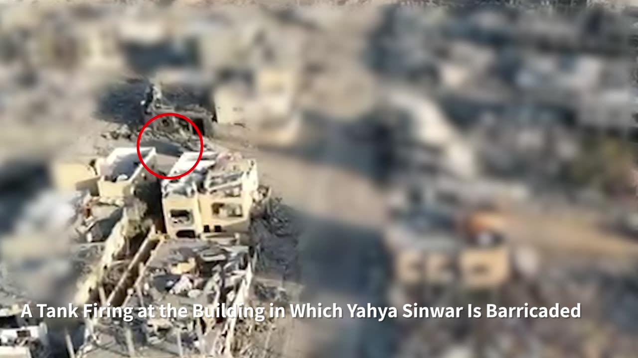 Attached is footage of the tank firing at the building where Yahya Sinwar was present: