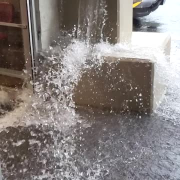 This is what happens when your Costco roof leaks during the rainy season.