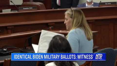 2020, GOP poll workers harassed- Michigan hearing witnesses; Military ballots all for Biden- witness