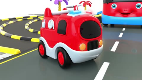 Colors for Children with Bus Transporter Toy Color Balls