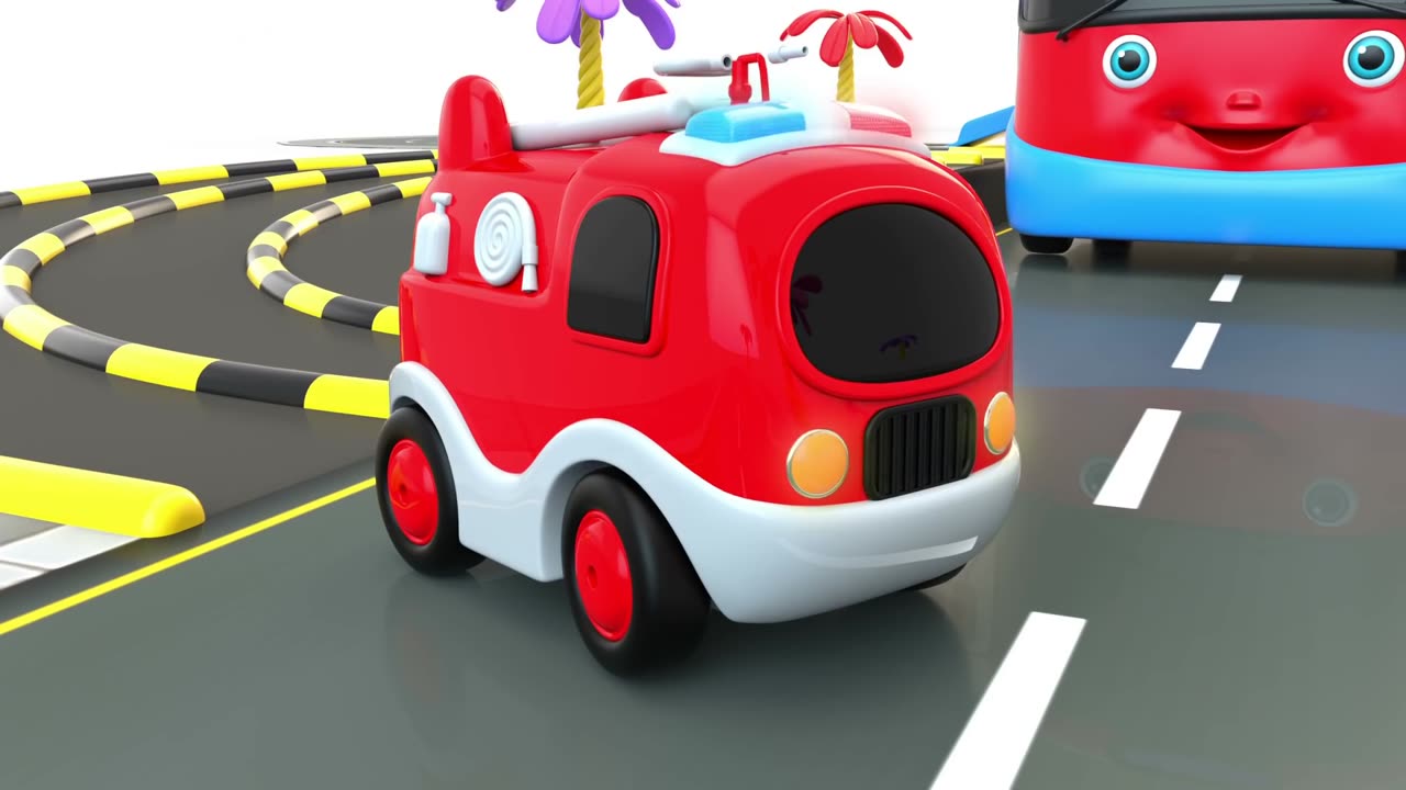 Colors for Children with Bus Transporter Toy Color Balls