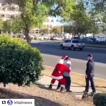 Undercover Santa & His Helper Take Down Auto Theft Suspects