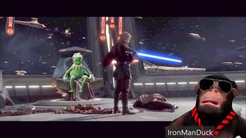 my reaction to Revenge of the Sith but Kermit is Chancellor Palpatine