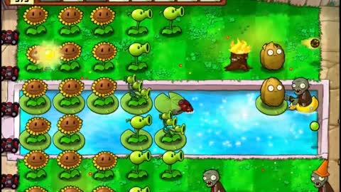Plants vs Zombies Aventura Piscina Nivel 3 8
