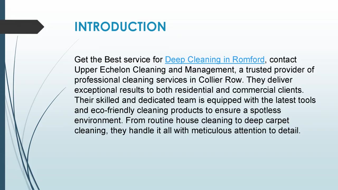 Best service for Deep Cleaning in Romford