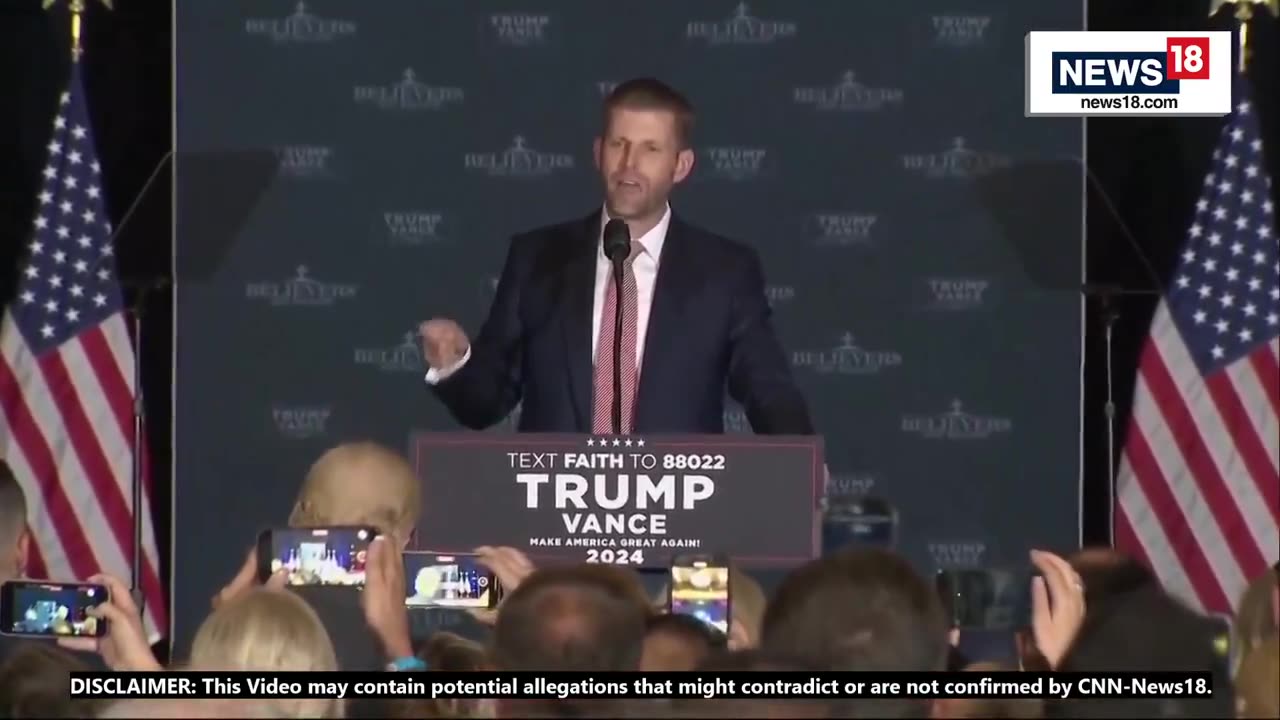 "YOU ARE AT THE RIGHT RALLY!" | Eric Trump