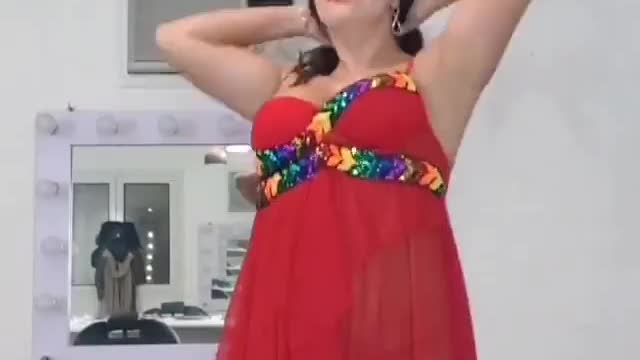 My dance red color dress