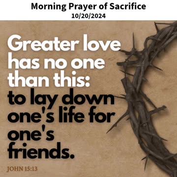 Morning Prayer of Sacrifice #youtubeshorts #grace #jesus #mercy #faith #fyp #love #trust #joy #Bless