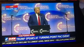 🦅 OANN president Donald Trump talks tax bill at turning point pac event