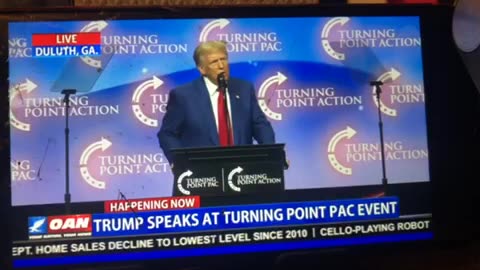 🦅 OANN president Donald Trump talks tax bill at turning point pac event