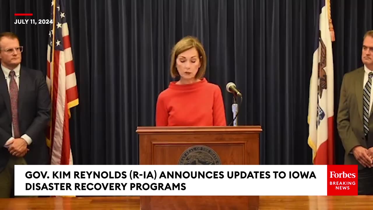 Iowa Gov. Kim Reynolds Provides Update On Disaster Recovery Programs After Severe Flooding