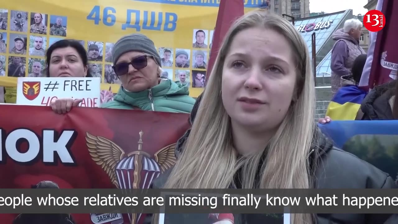 Hundreds protest in Kyiv demanding answers about their loved ones who went missing in combat