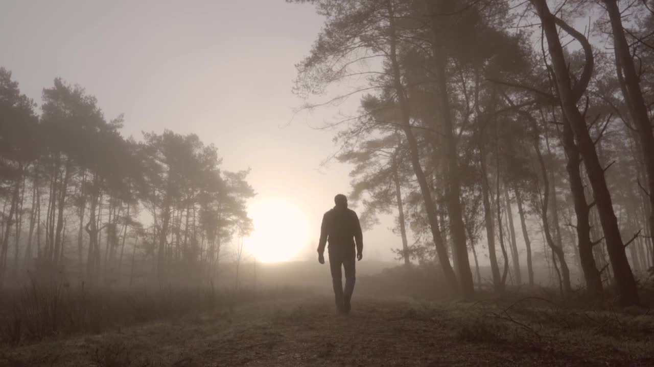 Hiking Walking Man Alone Nature