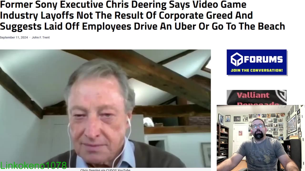 Former Sony executive Chris Deering says that corporate greed has nothing to do with the layoffs