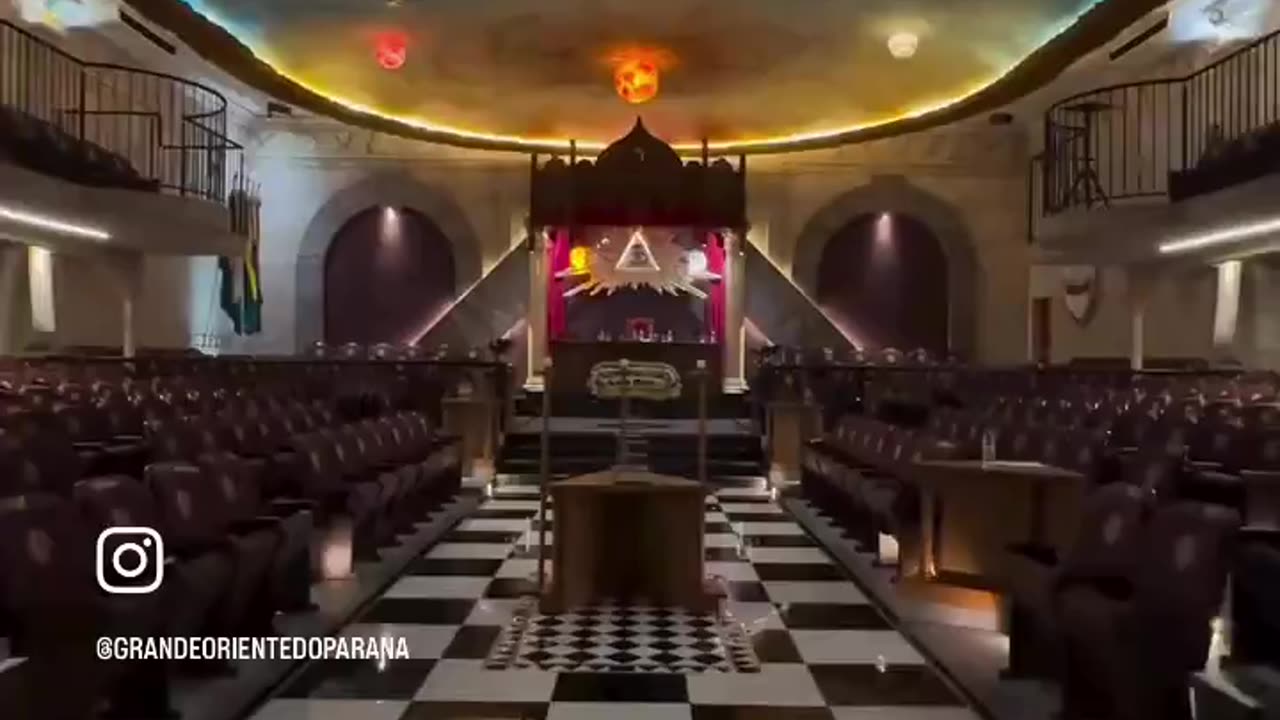 Inside a new freemason lodge in the southern Brazilian city of Curitiba