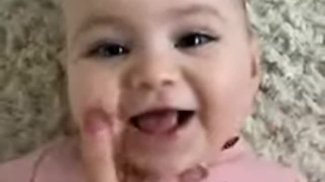 Cute Baby doing funny thing