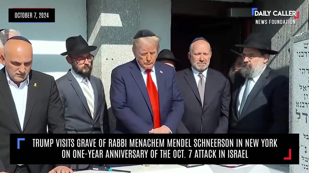 Trump Visits Grave of Rabbi on One-Year Anniversary of Oct. 7th