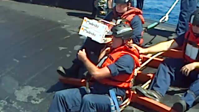 Loading Eggs on an Anonymous US Submarine at Sea