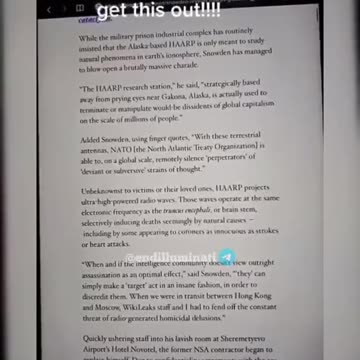 EDWARD SNOWDEN: 𝗛𝗔𝗔𝗥𝗣 ASSASSINATION AGENDA