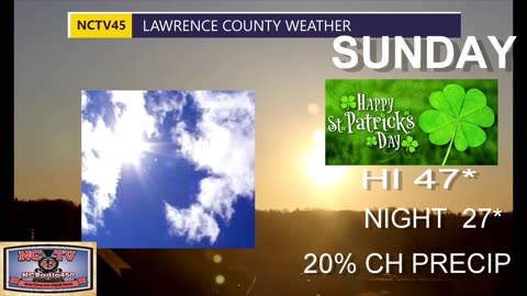 NCTV45 LAWRENCE COUNTY 45 WEATHER SUNDAY MARCH 17 2024